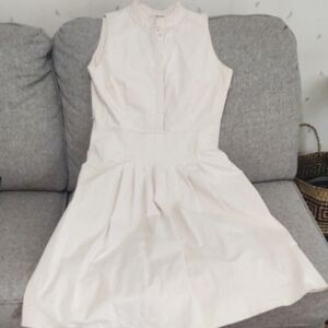 ANTONIO MELANI White Ruffled Tiered Midi Dress